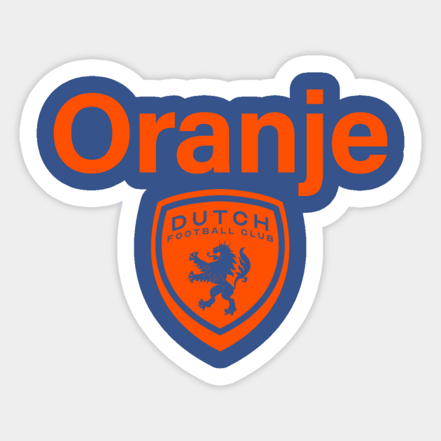 Dutch FC Oranje - Orange Sticker by DutchFC